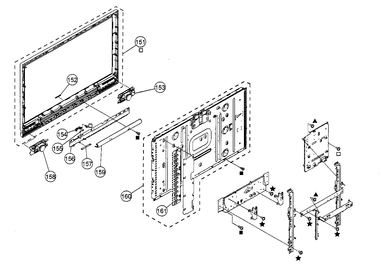Bezel assy/lcd panel