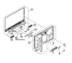 Sony KDL-40Z4100 bezel/lcd panel assy diagram