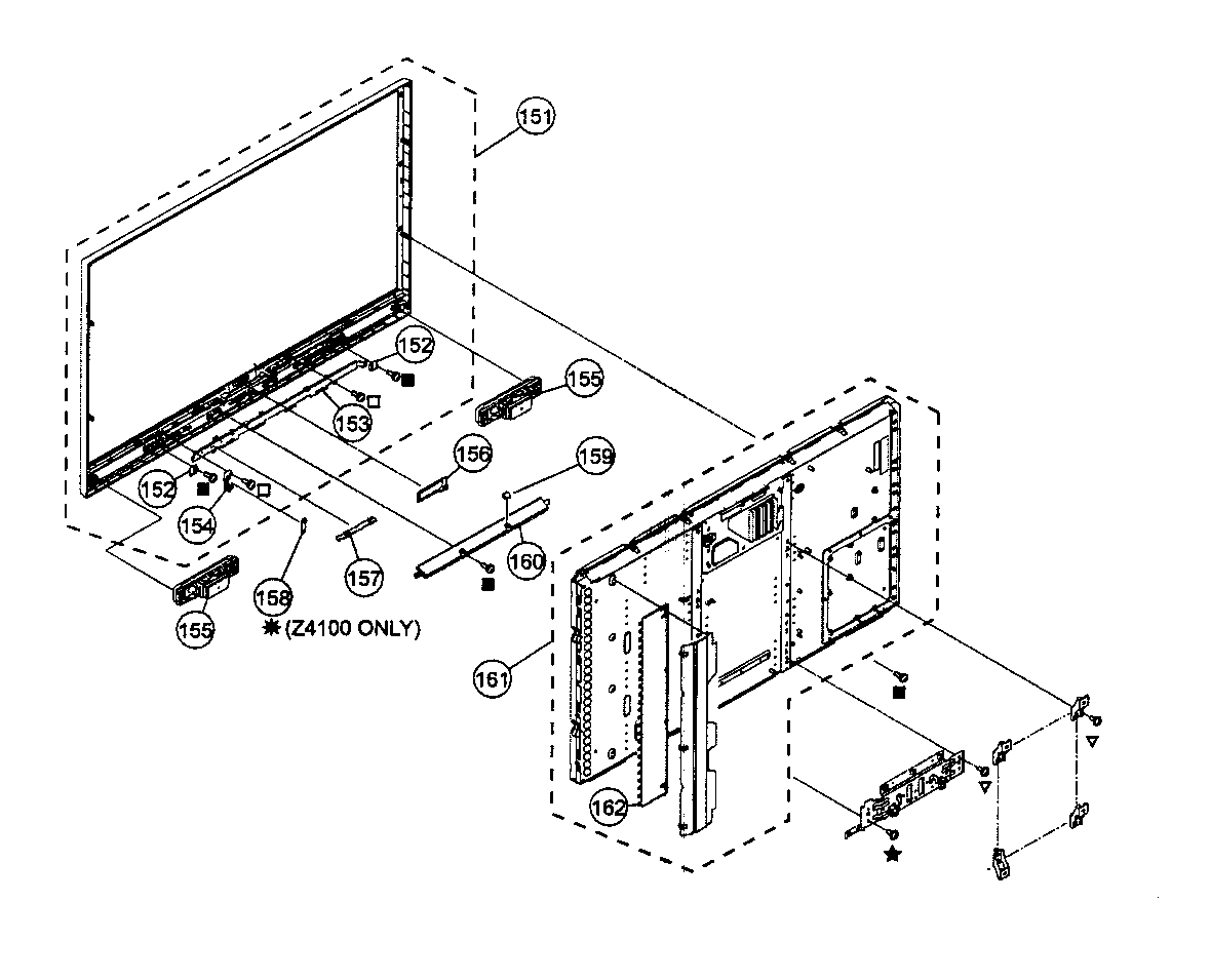 Bezel/lcd panel assy