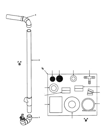 Vent pipe assy/envelope parts