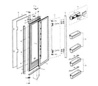 Kenmore Pro 40140483800 refrigerator door diagram