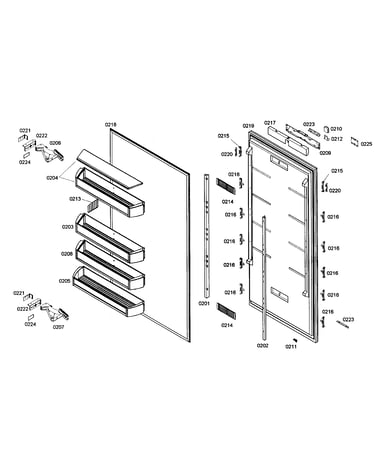 Refrigerator door assy