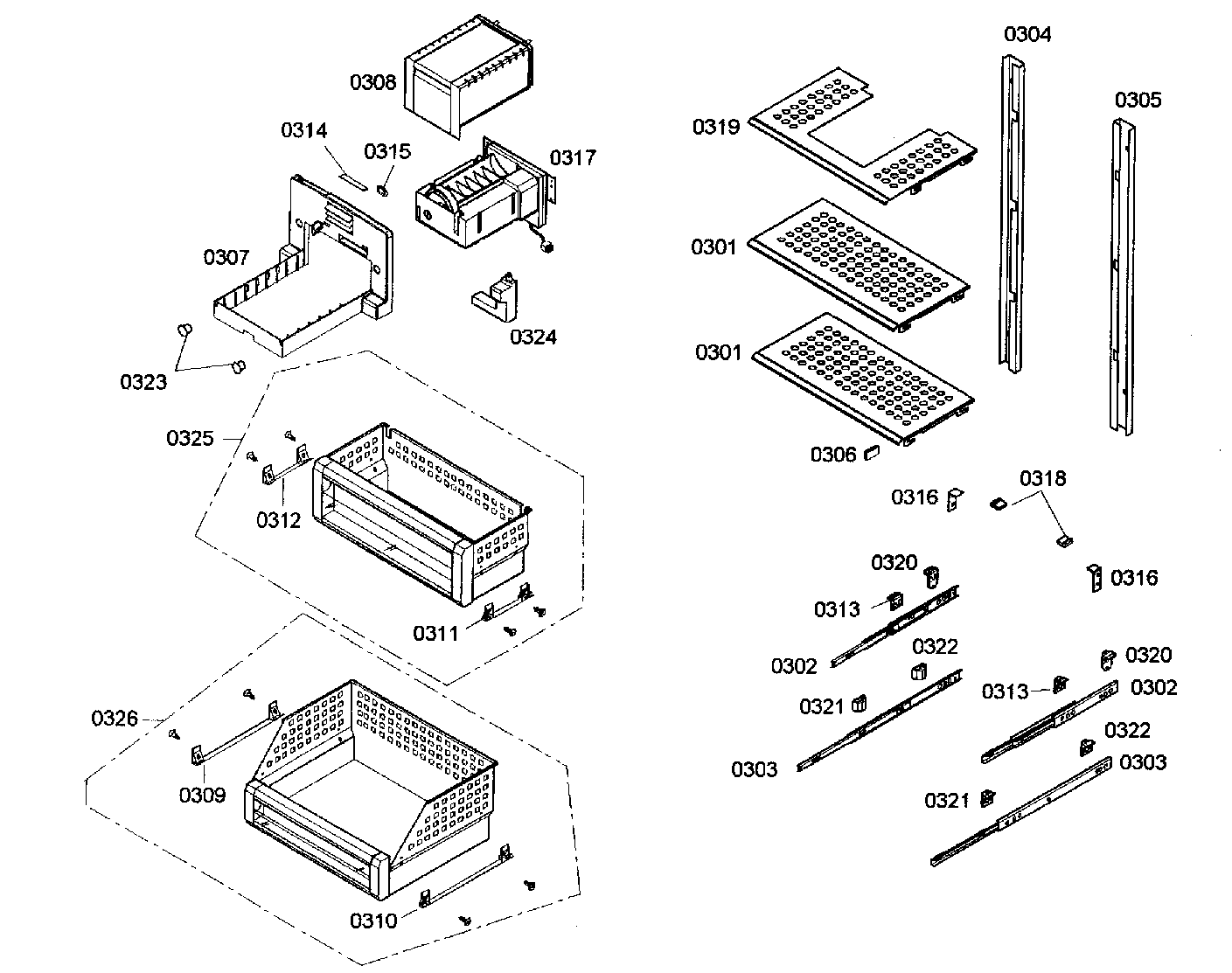 Drawers assy