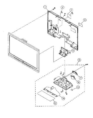 Rear cabinet
