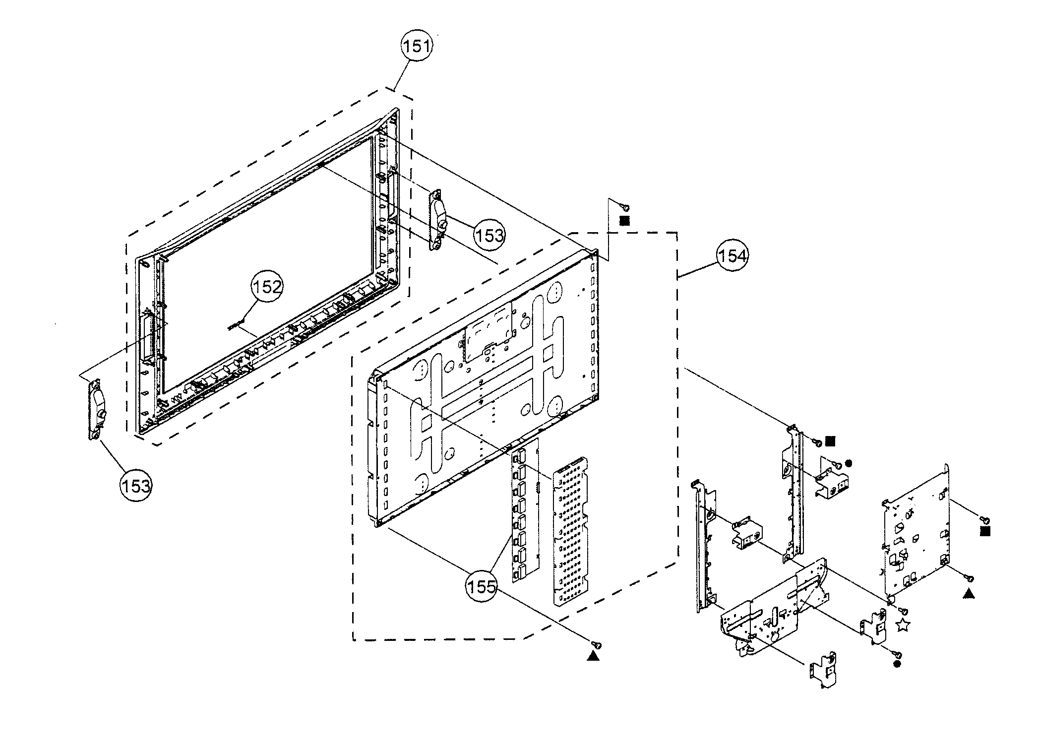 Rear cabinet