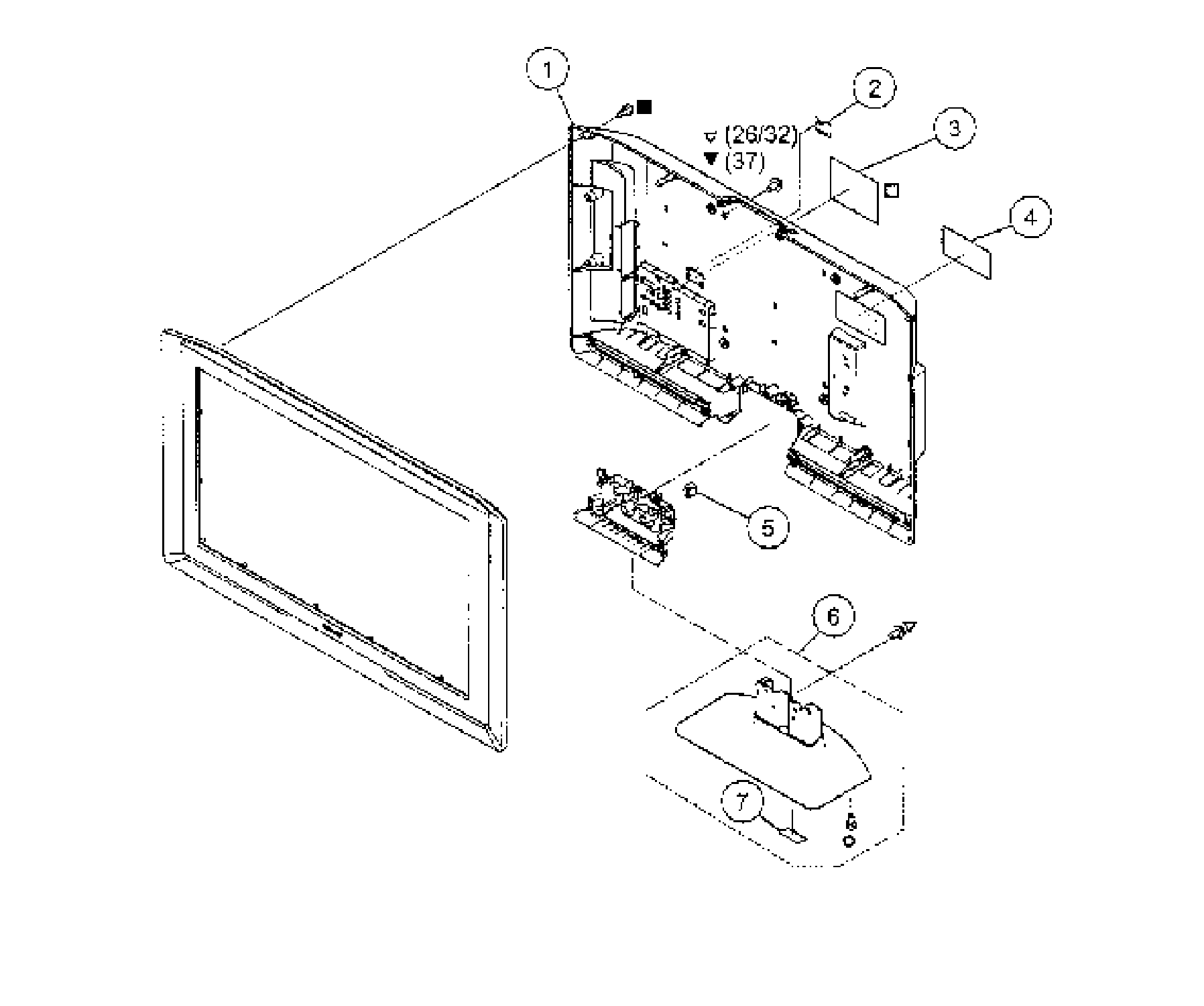 Rear cabinet