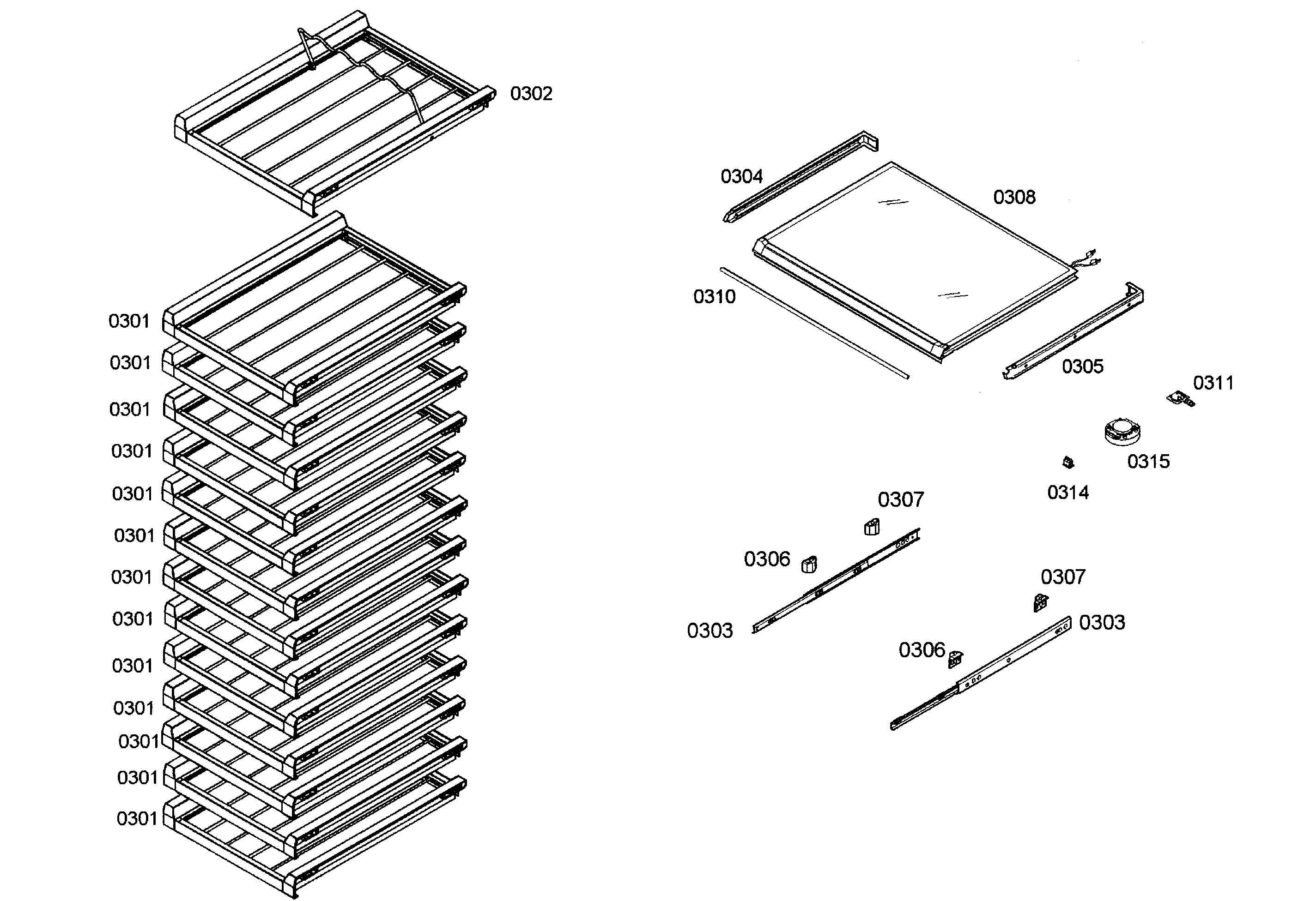 Shelf assy