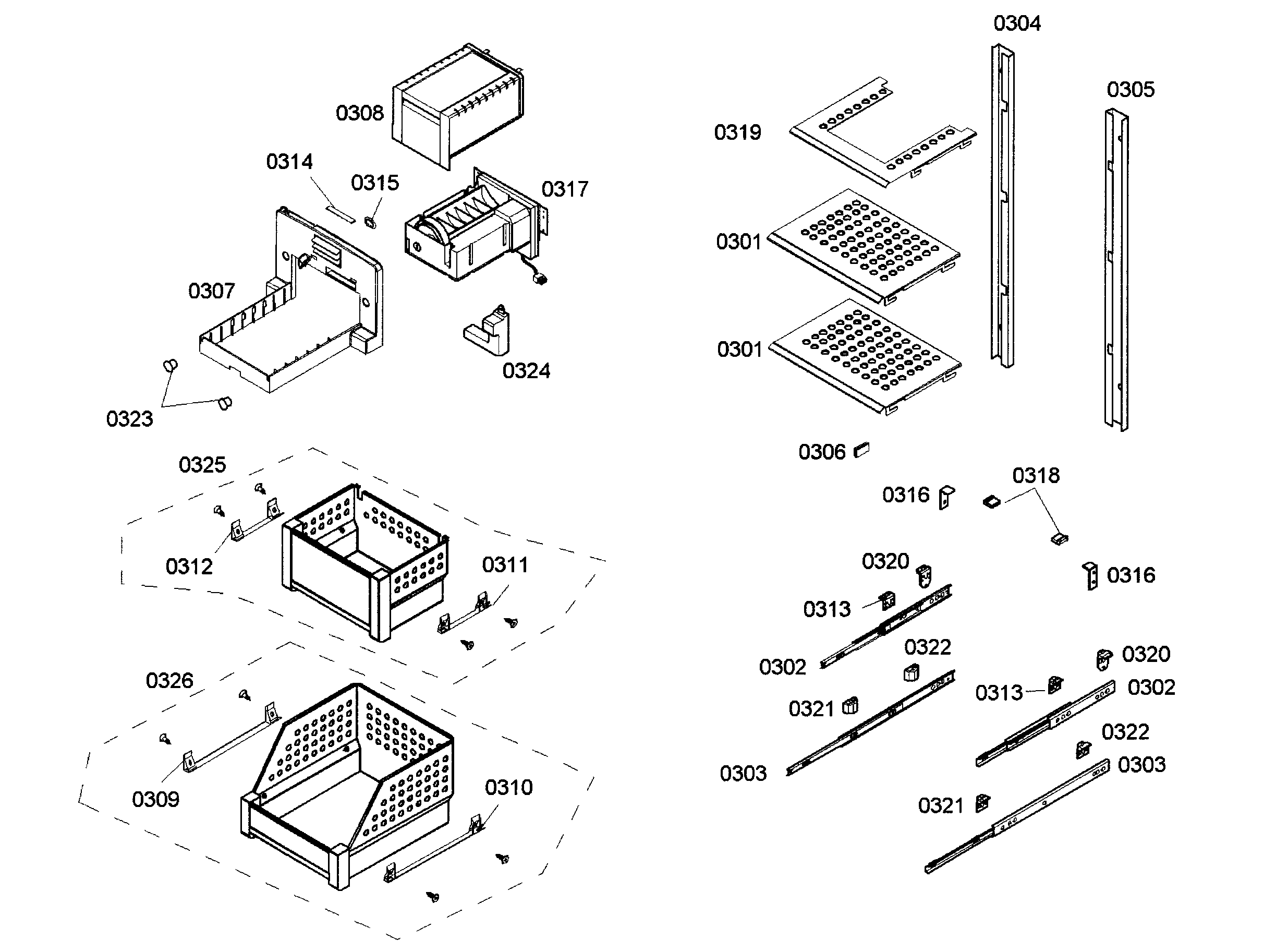 Drawers assy