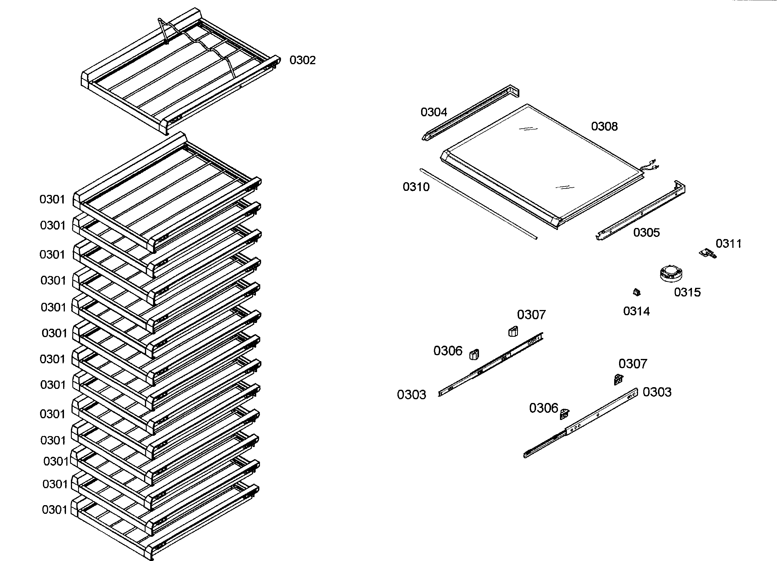 Shelf assy
