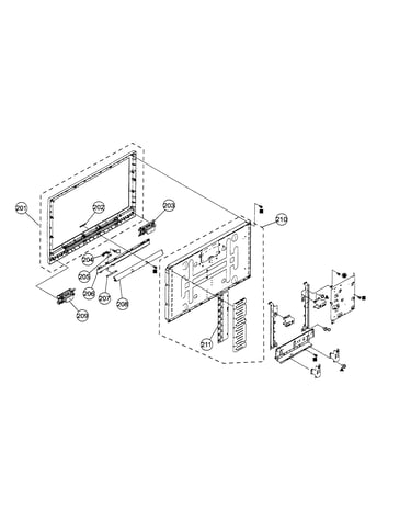 Bezel/lcd panel assy