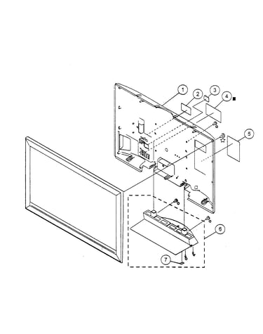 Rear cover/stand assy