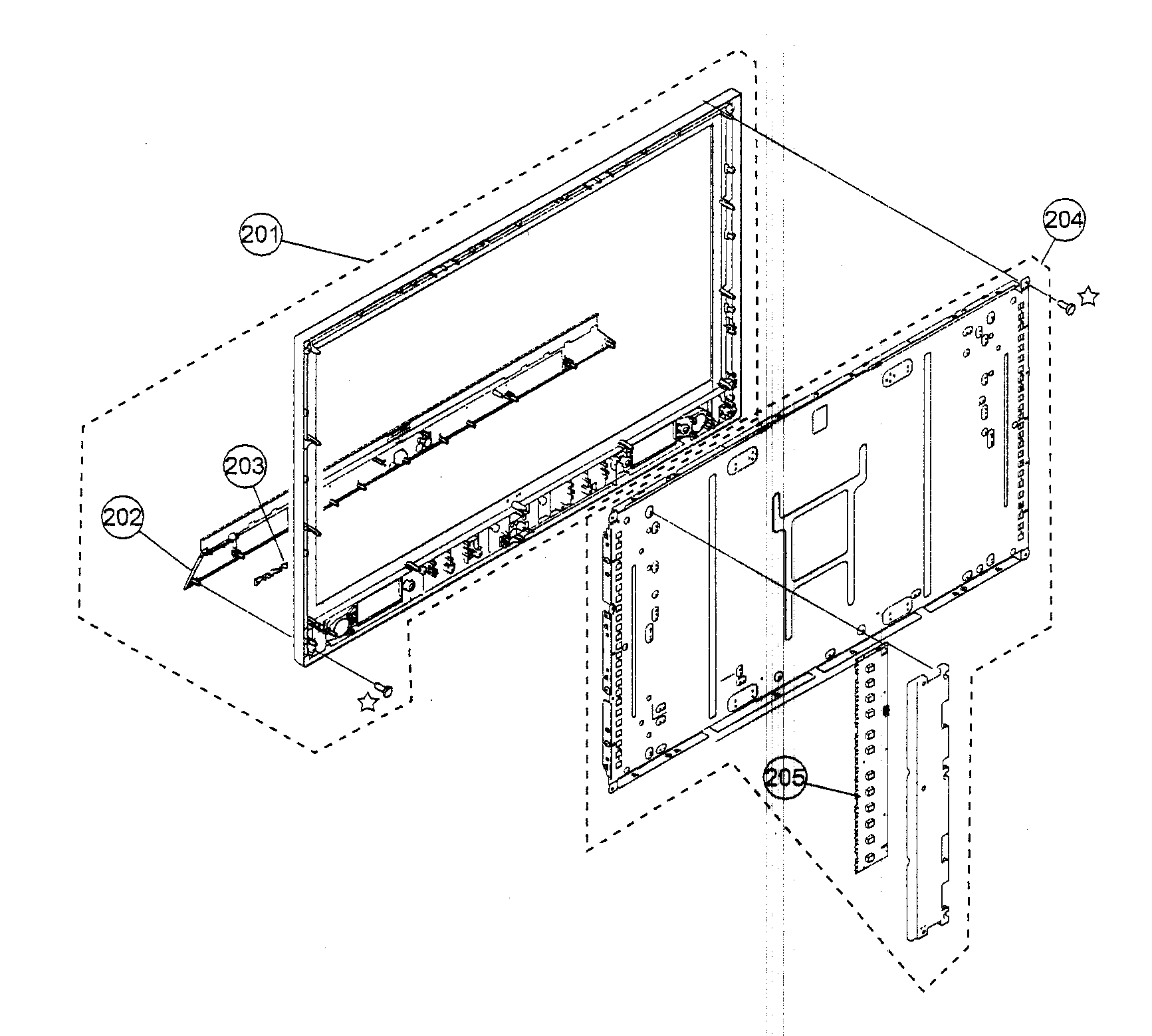 Bezel assy/lcd panel
