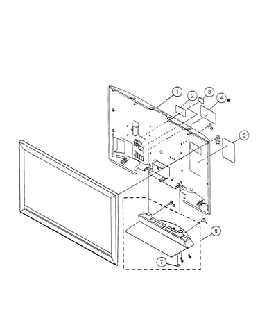 Rear cover/stand assy
