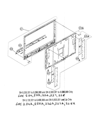 Bezel assy/lcd panel