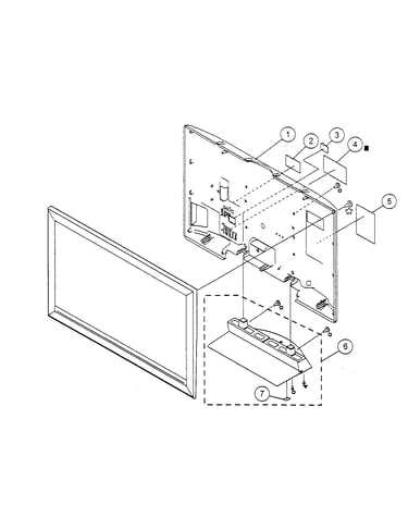 Rear cover/stand assy