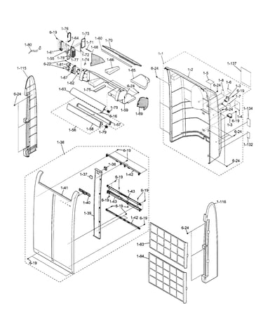 Outside cabinet parts