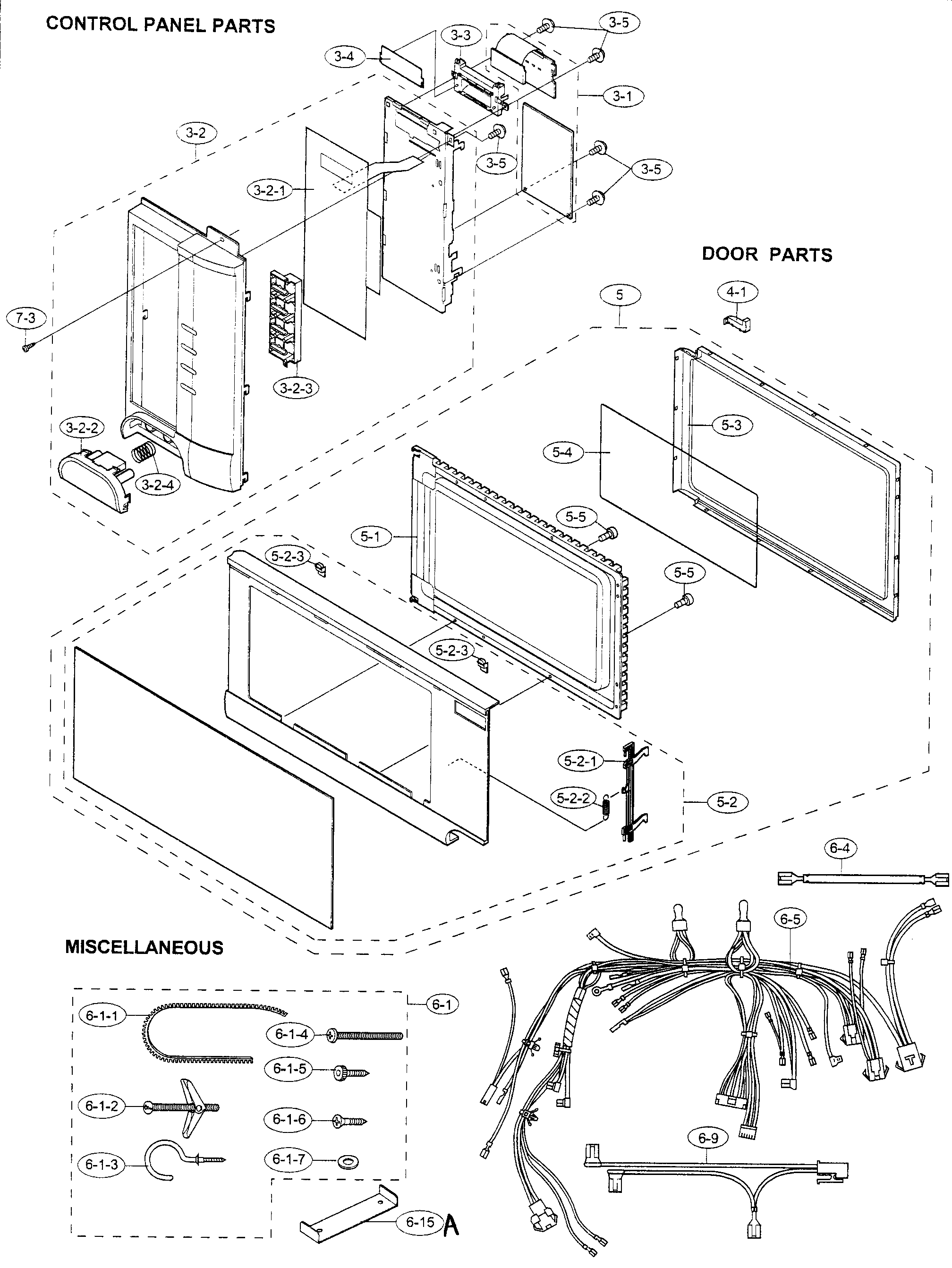 Control panel/door/miscellaneous