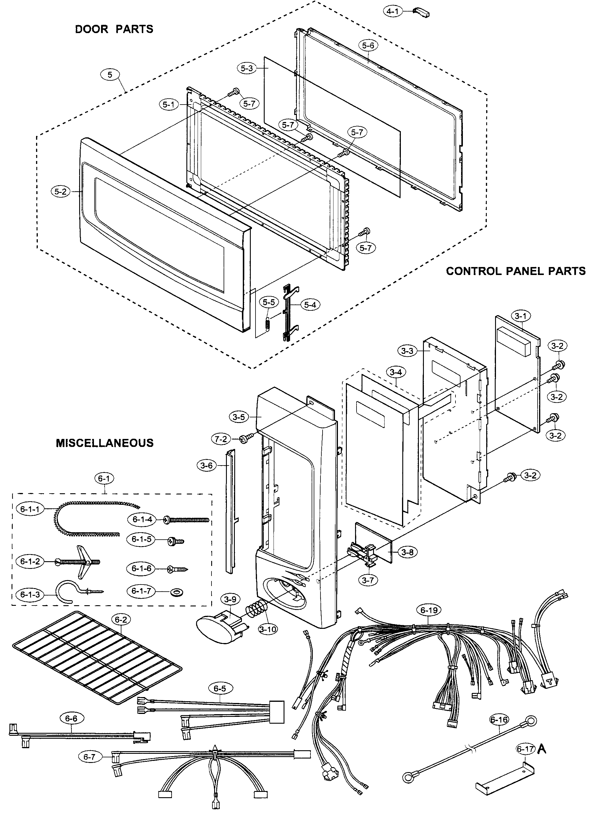 Control panel/door/miscellaneous