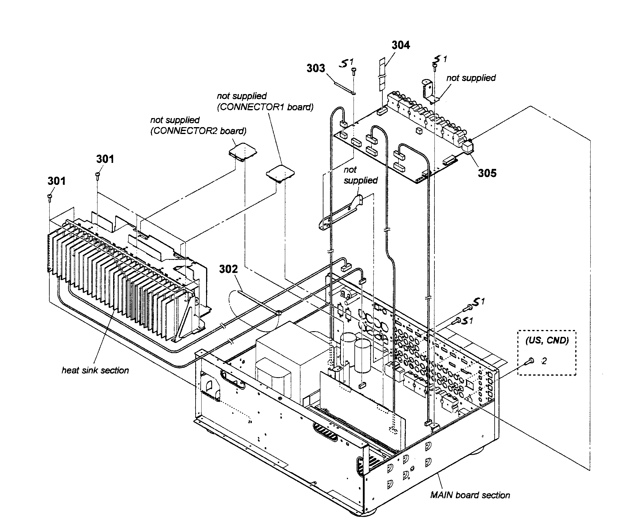 Analog board section