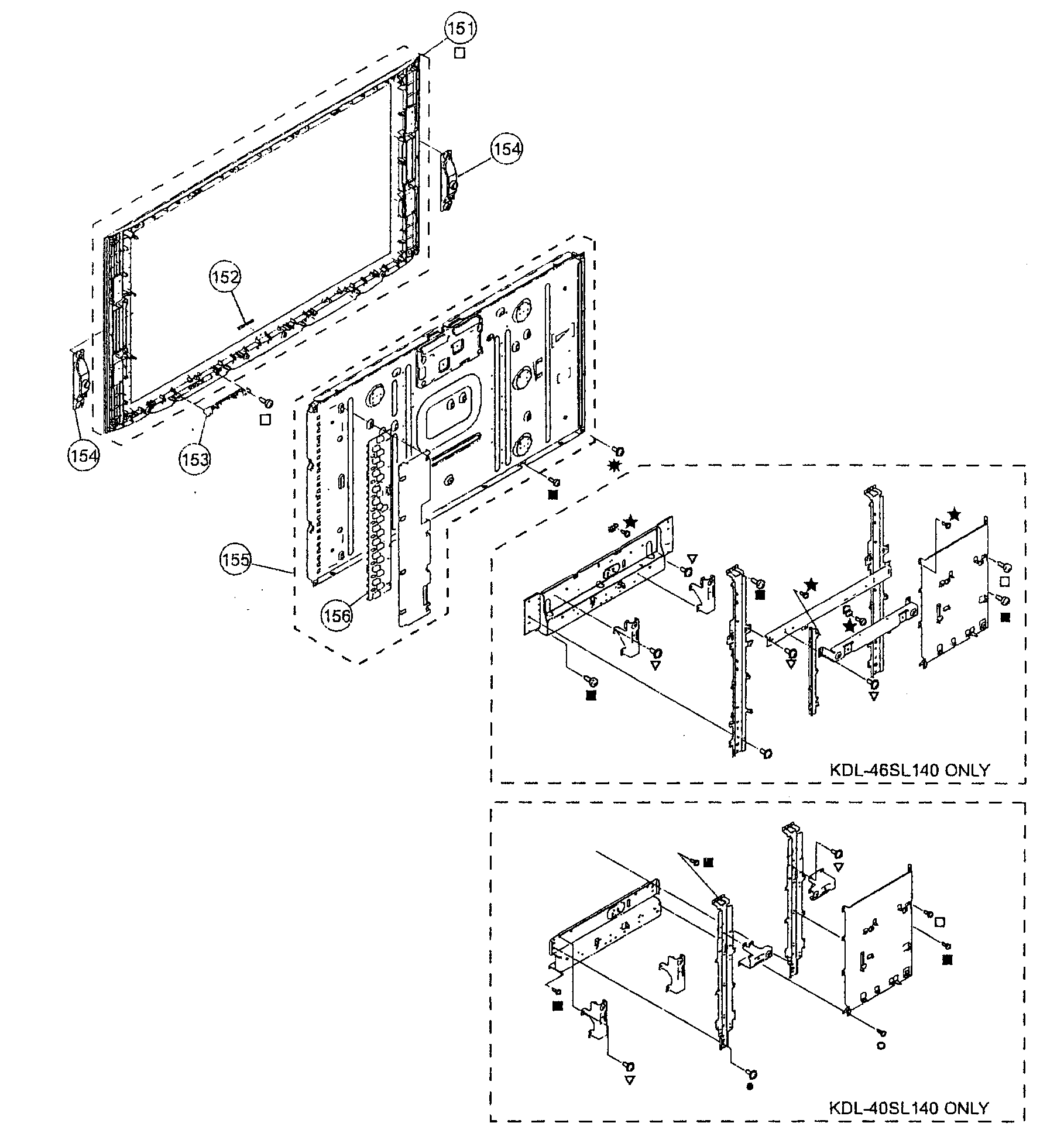 Bezel/lcd panel/speakers