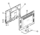 Proscan 26LB30H cabinet parts diagram