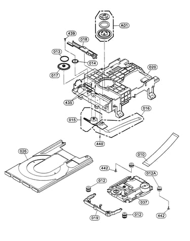 Dvd mechanism assy