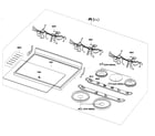 Samsung FTQ352IWUW/XAA-03 burner assy diagram