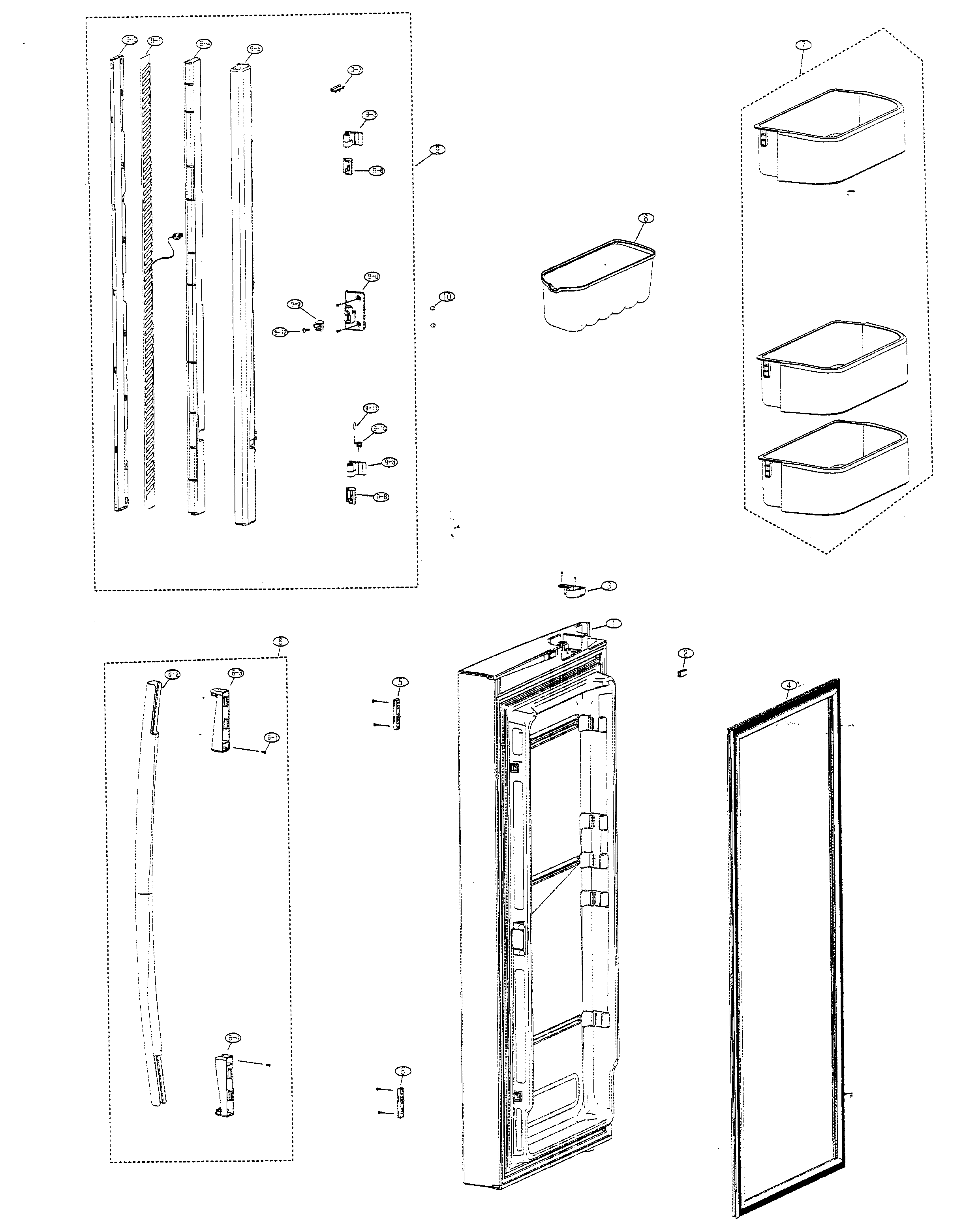 Refrigerator door left