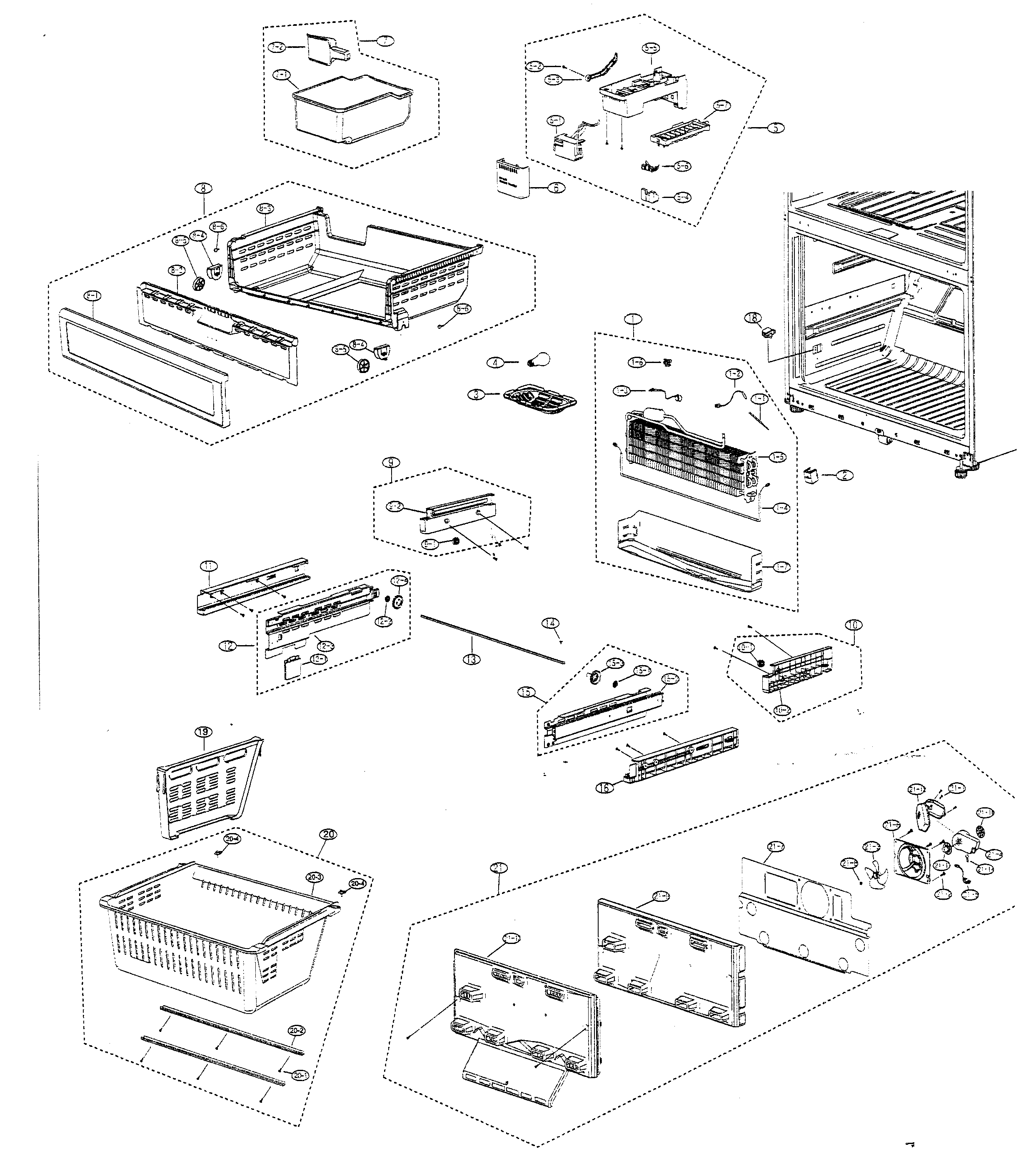 Freezer parts