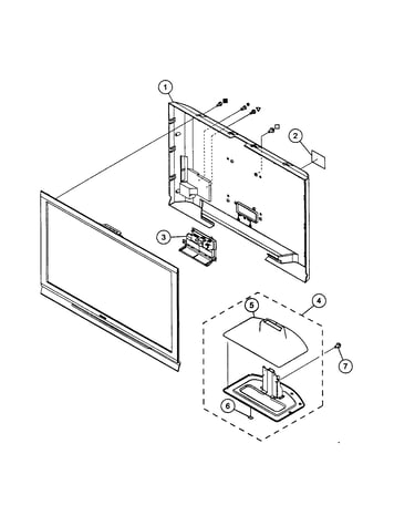 Rear/stand assy
