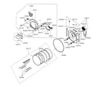 Samsung DV306LEW/XAA drum assy diagram