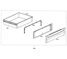 Bosch HES345U/01 drawer assy diagram