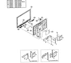 Sony KDL-32XBR9 cabinet/lcd assy diagram