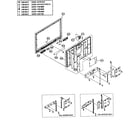 Sony KDL-40V5100 cabinet/lcd assy diagram