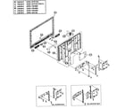 Sony KDL-46V5100 cabinet/lcd assy diagram