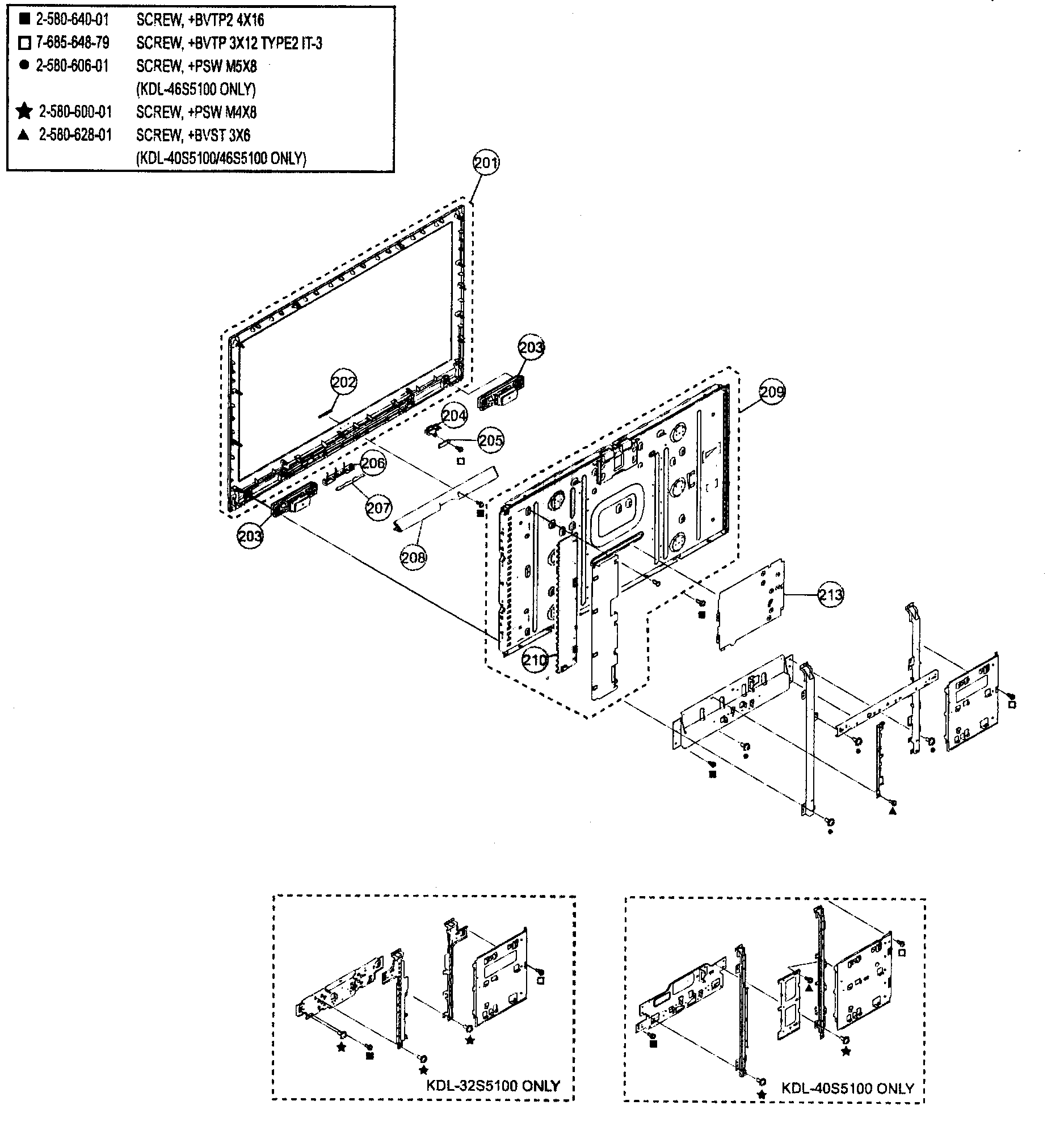 CABINET/LCD ASSY