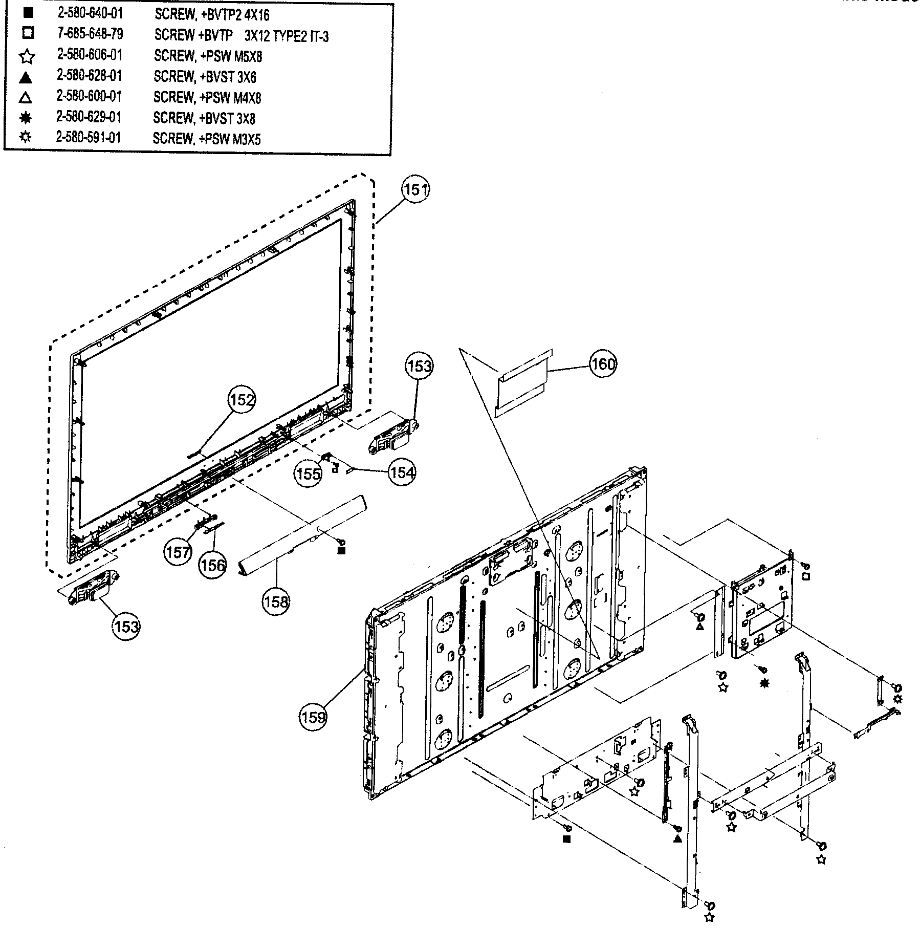 CABINET/LCD ASSY