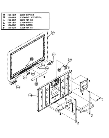 Cabinet/lcd assy
