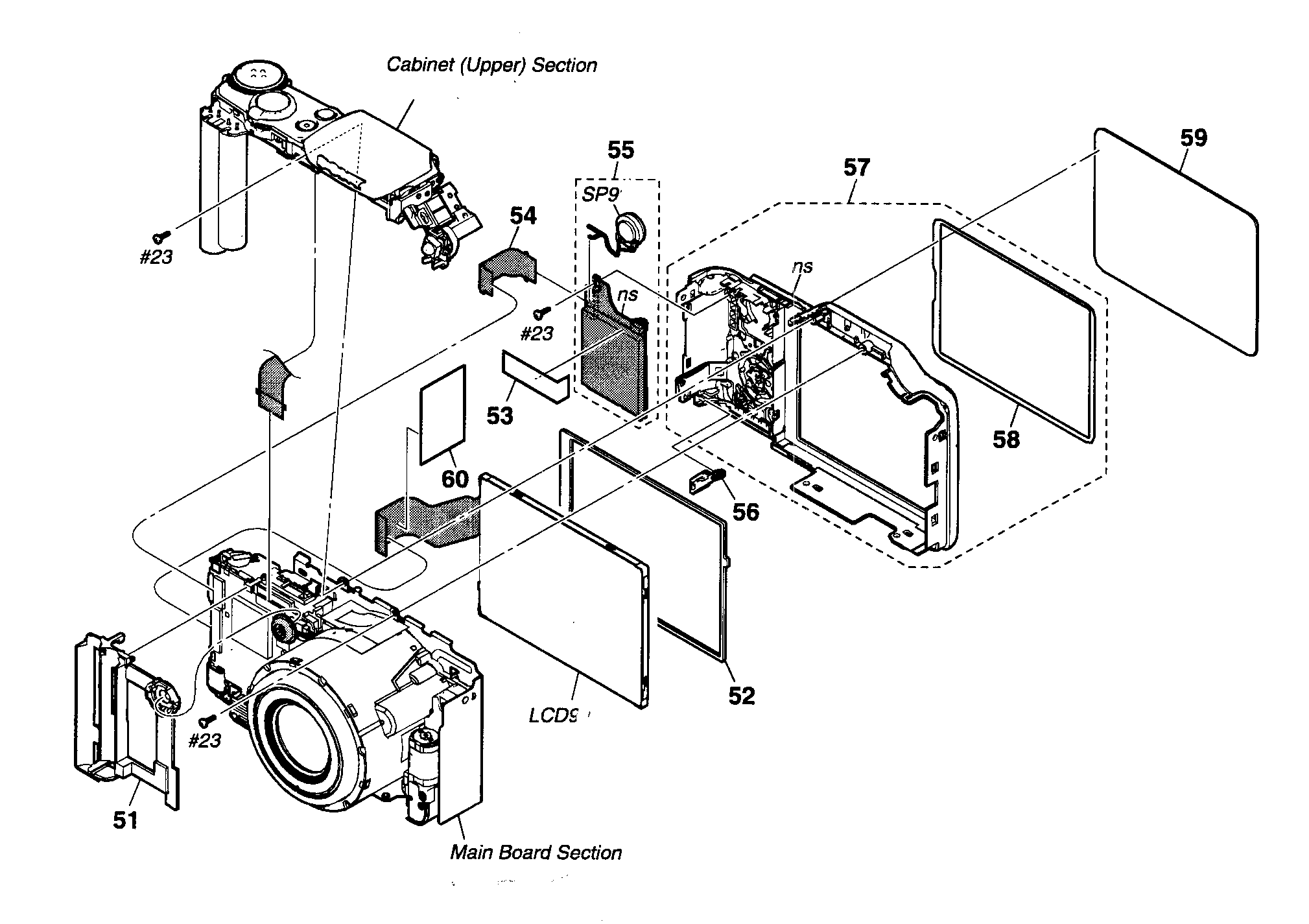 Rear cabinet