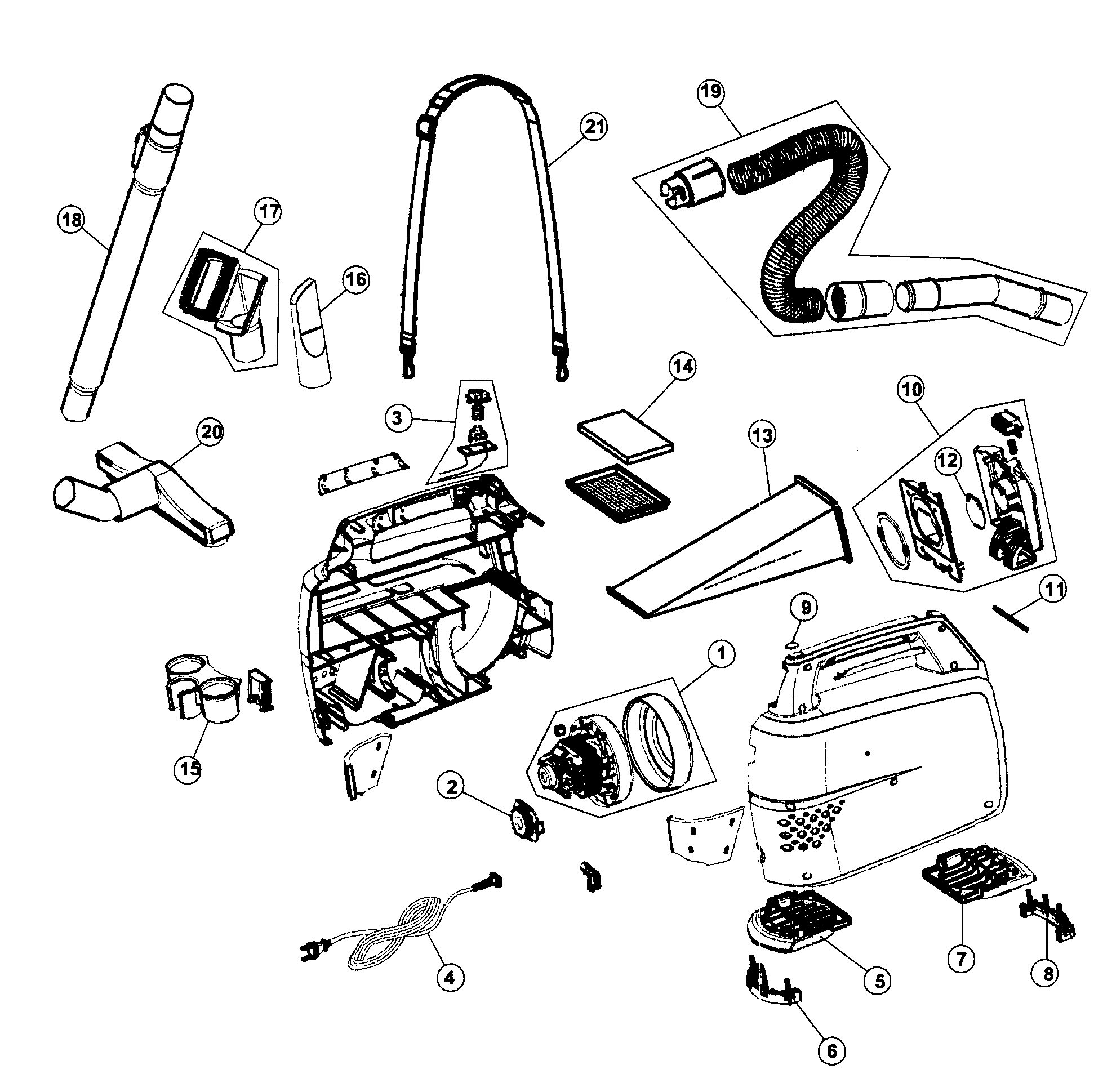 Canister vacuum