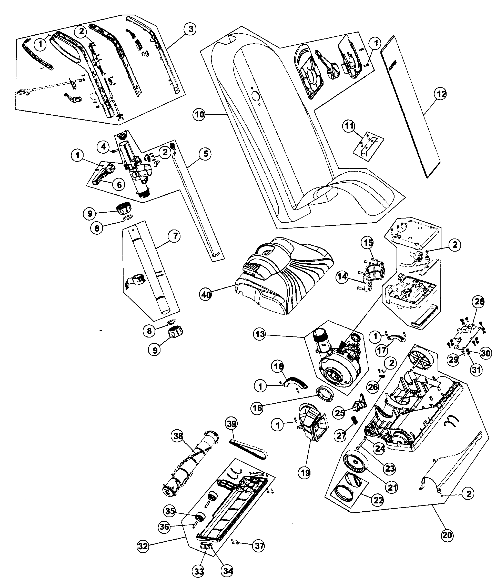 Upright vacuum