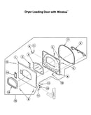 Dryer door assy