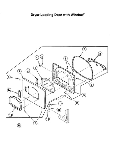 Dryer door assy