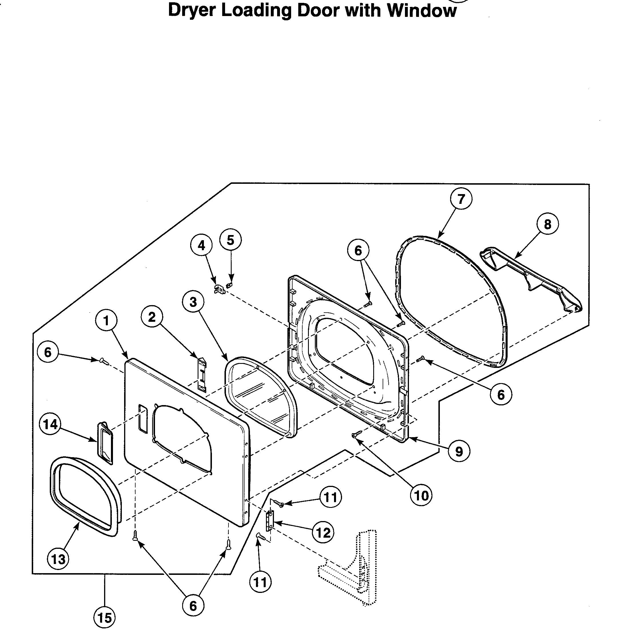 Dryer door assy