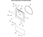 Speed Queen LTZA7AQN dryer fr panel diagram