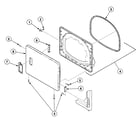 Speed Queen SSG809LF door assy diagram