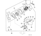 Speed Queen SSG809LF motor assy diagram