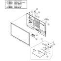 Sony KDL-40XBR9 cover/stand assy diagram