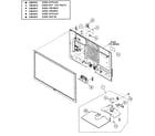 Sony KDL-40XBR9 cover/stand assy diagram
