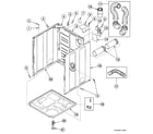Speed Queen SDE807QF1500 cabinet assy diagram